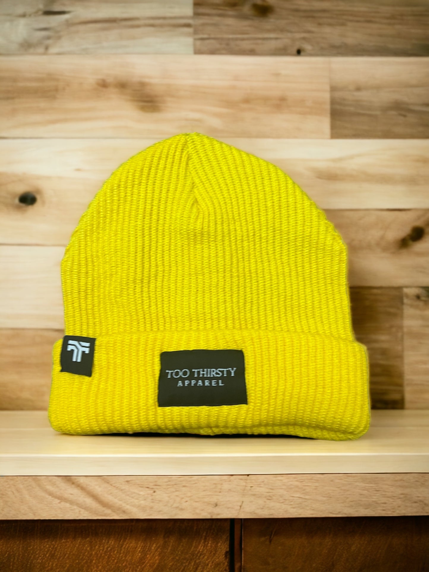 Yellow beanie with satin lining